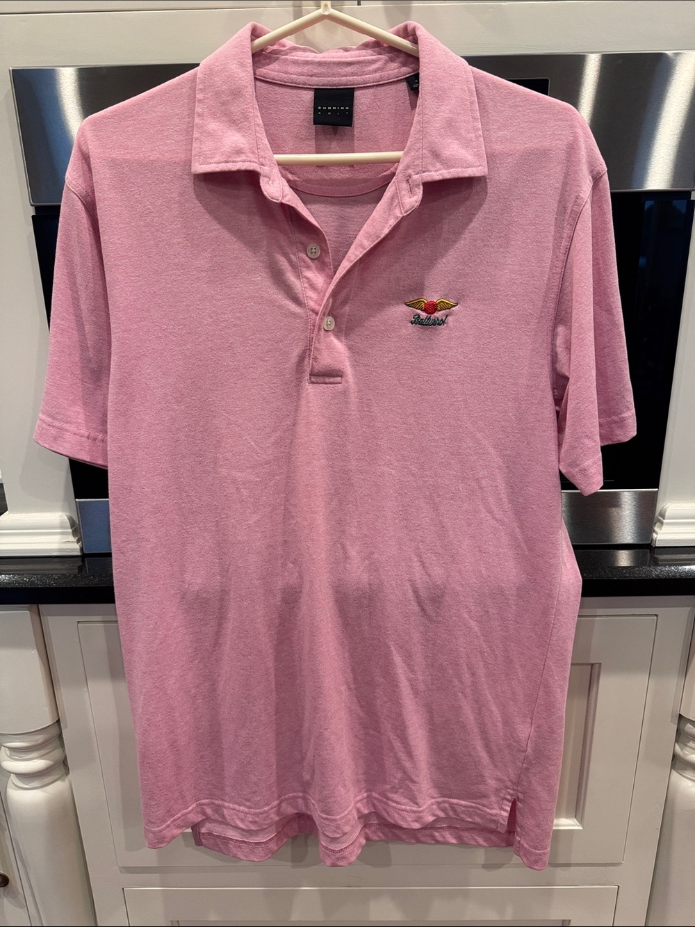 Men's Pink Polo Shirt with Baltusrol Logo